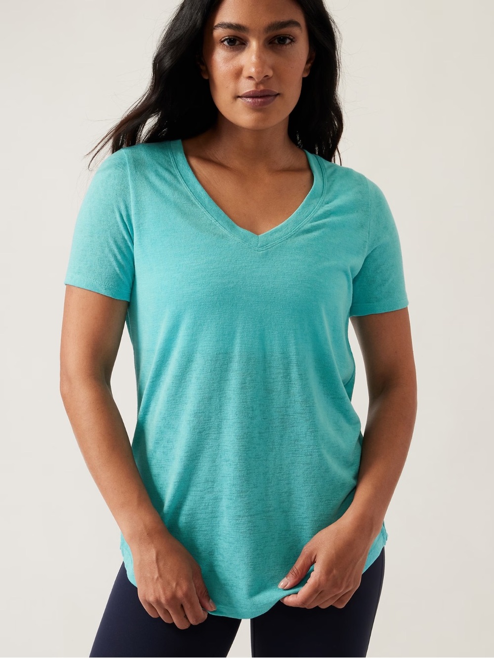 Athleta Women’s Breezy Scoop V Tee - Size XXS -Aqua